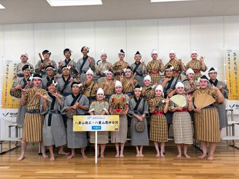 ＜写真6）このプロジェクトがきっかけとなって両校は合同チームを結成。県大会で優勝し、今年、秋田で行われた全国大会で見事3位に＞